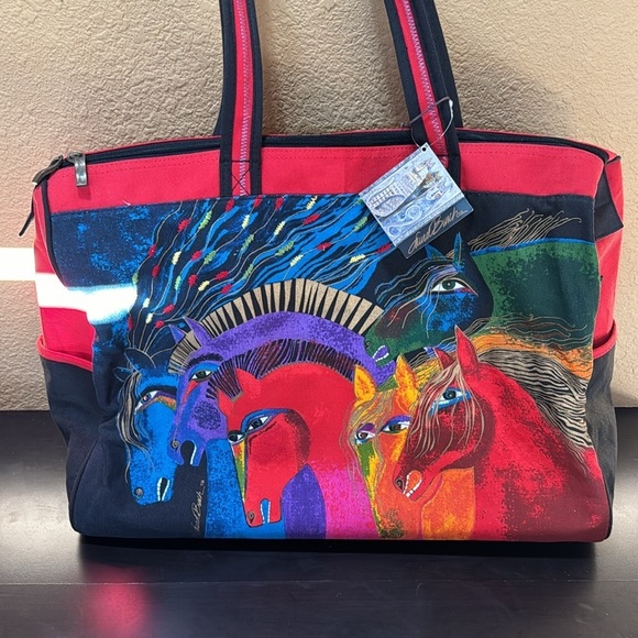 Laurel Burch Wild Horses of Fire Medium Tote Bag - Picture 5 of 10